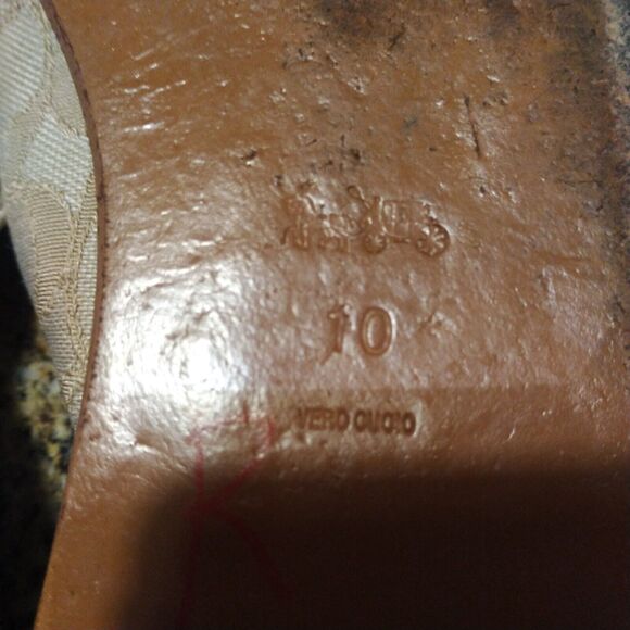 Coach Stassi Signature Jacquard Flats Slides FG2709 Light Khaki Womens Size 10 B - Picture 9 of 11